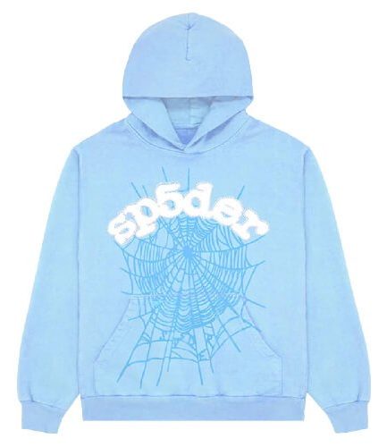 New Collection Sp5der Web Hoodie – Sky Blue